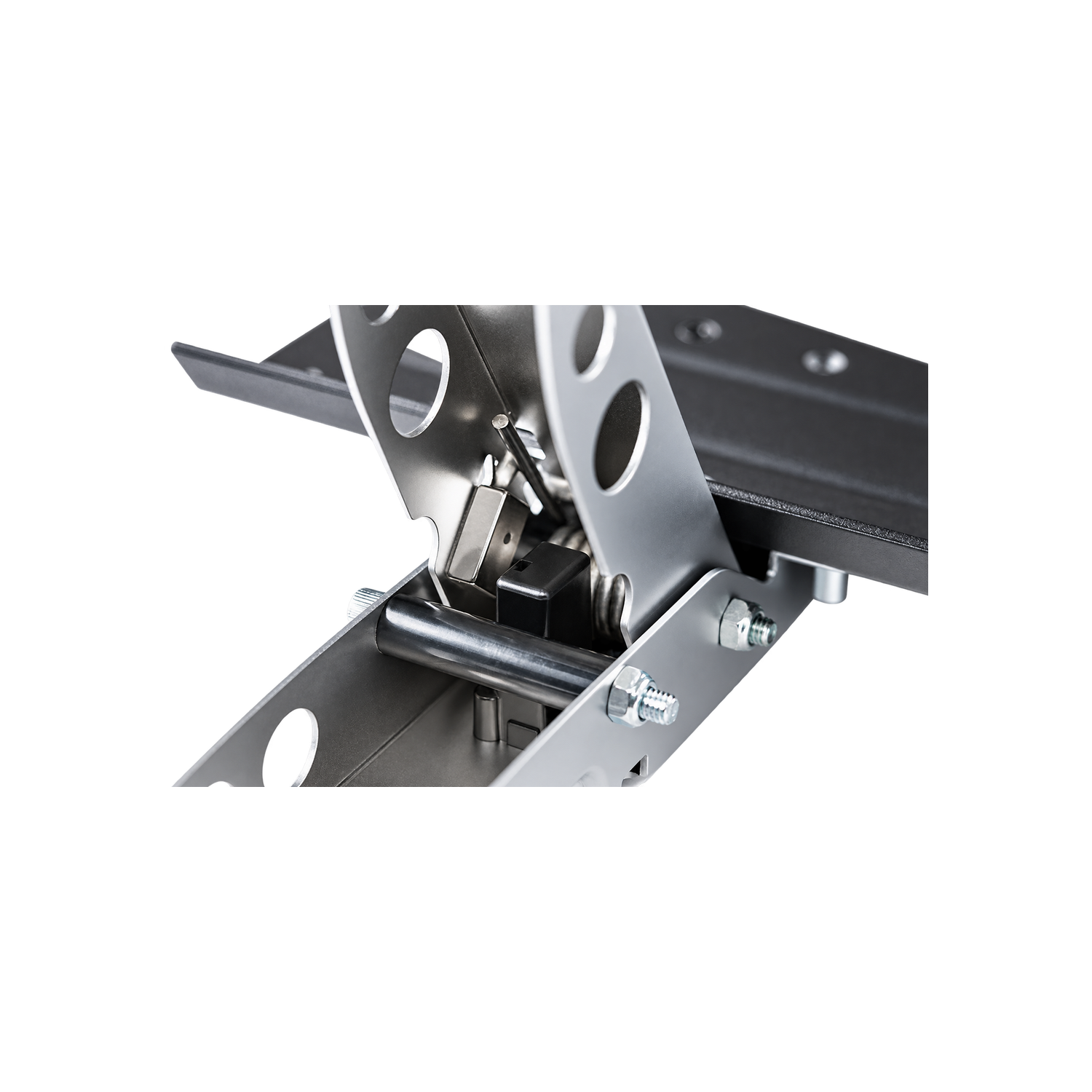 Widok boczny modułowej konstrukcji Fanatec CSL Pedals